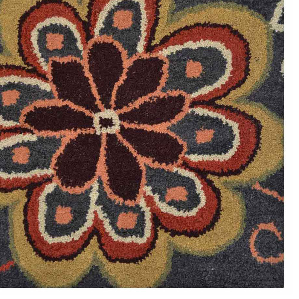 Hand Tufted Dogwood Floral Area Rug - Soft Non-Slip Living Room Bedroom Decor for Home & Office