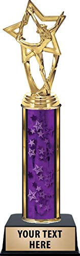 Crown Awards Personalized Purple Dance Star Trophy with Custom Engraving | Perfect for Dance Competitions, Recitals & Awards Ceremonies