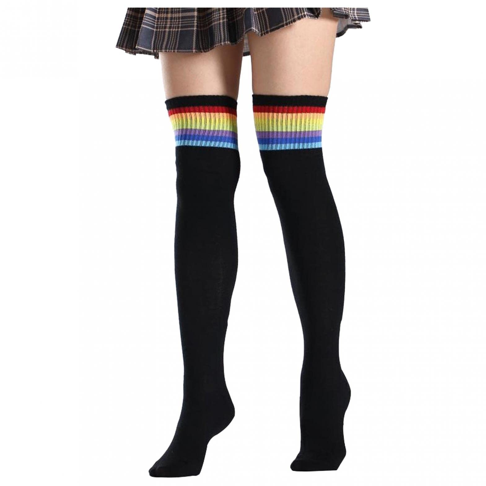 Women's Athletic Socks with Arch Support - High Thigh & Knee Length Socks for Running, Yoga & Workout - Breathable Leg Warmers for Women & Girls