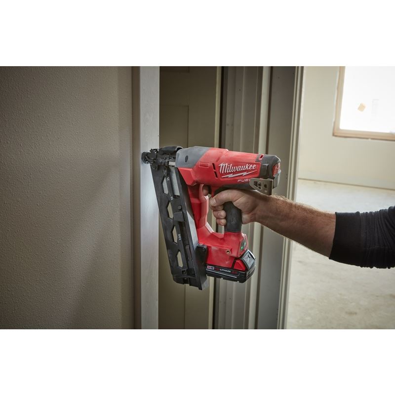 M18 FUEL 18V Brushless Cordless 16 Gauge Angle Finish Nailer (Tool Only) - Perfect for Trim Work, Crown Molding & DIY Home Improvement Projects