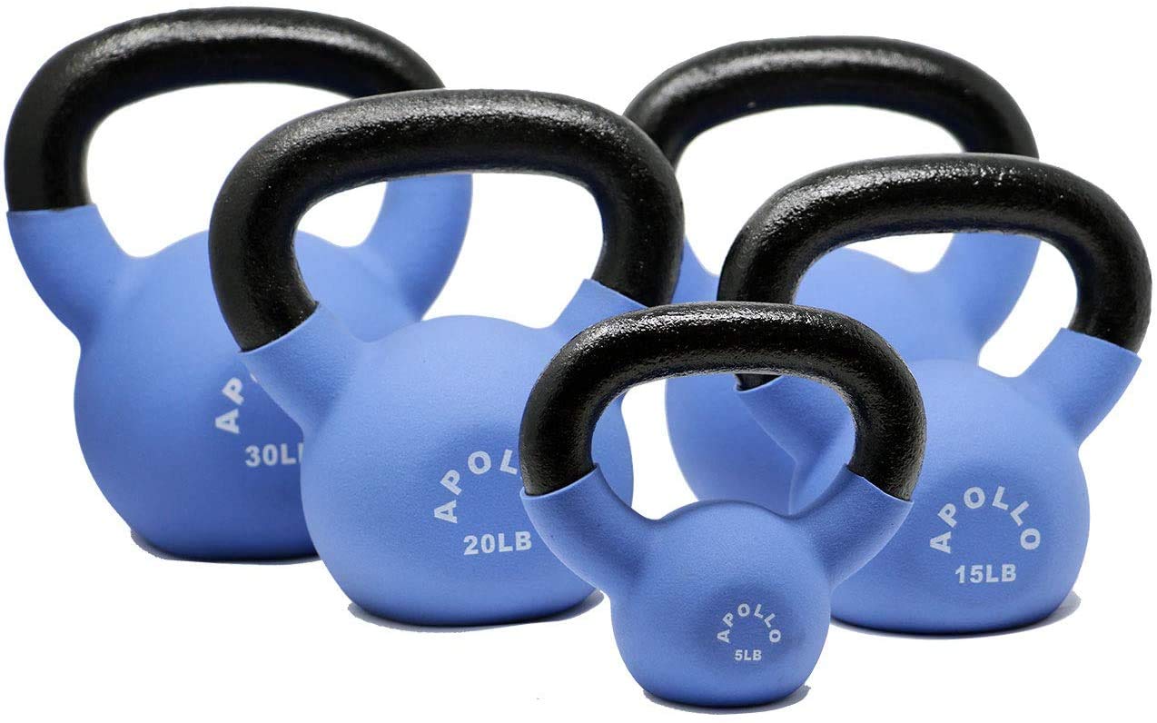 1-Piece Neoprene Coated Solid Cast Iron Kettlebell - Durable Home Gym Equipment for Strength Training, Weightlifting & Fitness Workouts