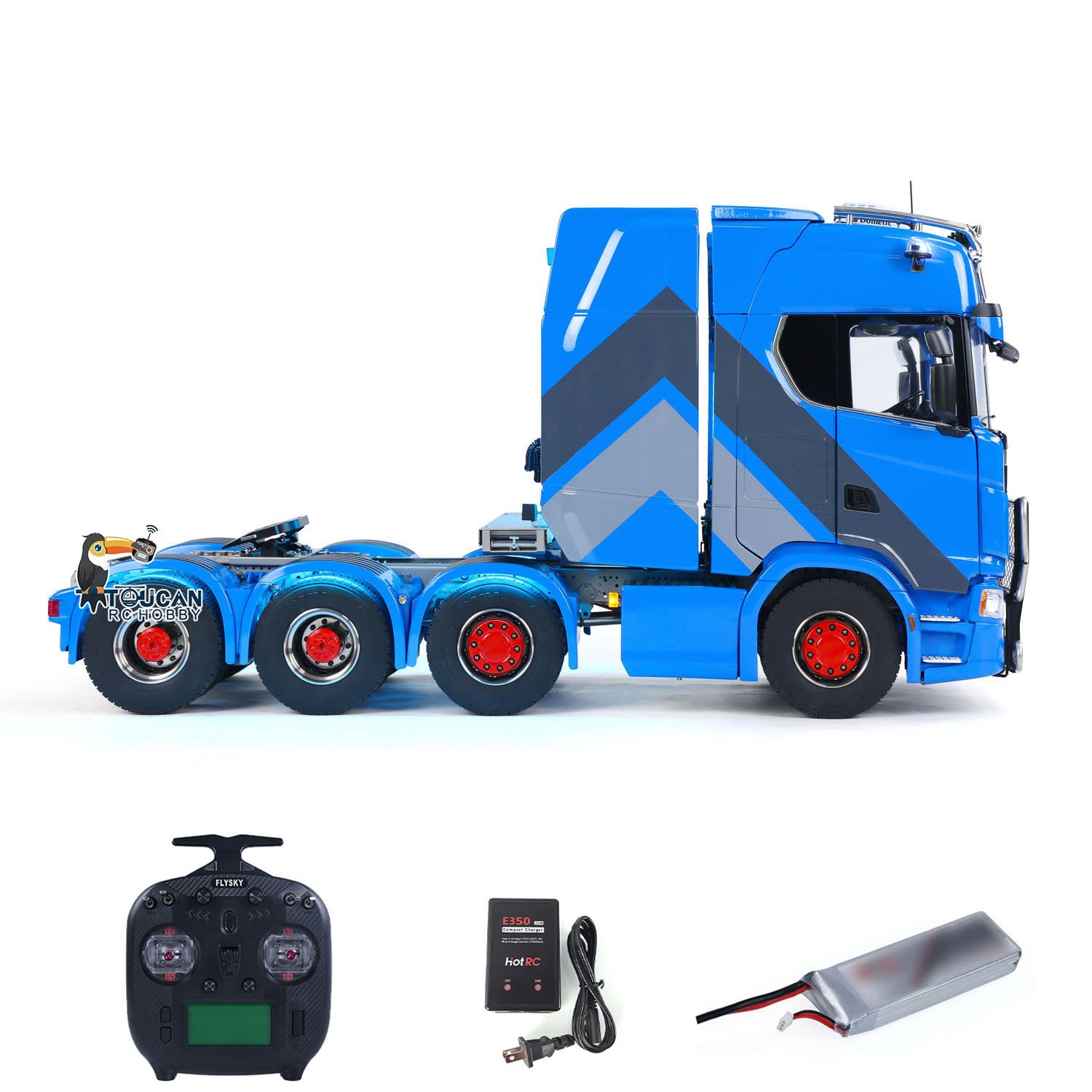 1/14 Scale 770S 8x8 Metal Chassis RC Tractor Truck - Remote Control Construction Vehicle with ST8 Battery - Perfect for Off-Road Adventure & Construction Site Play