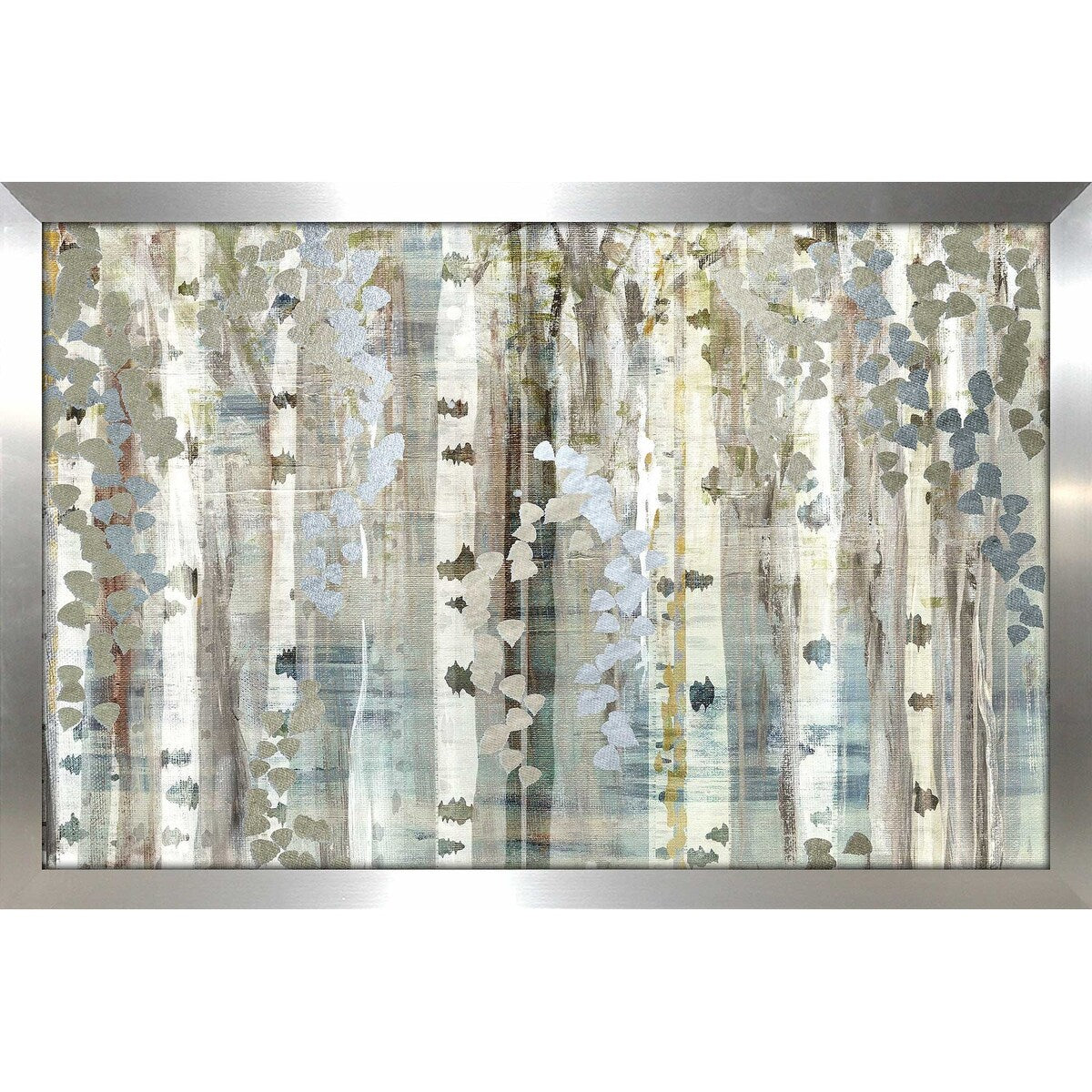 Susan Jill Birch Wood Meadow Print on Acrylic - Modern Nature Wall Art for Living Room, Bedroom & Office Decor