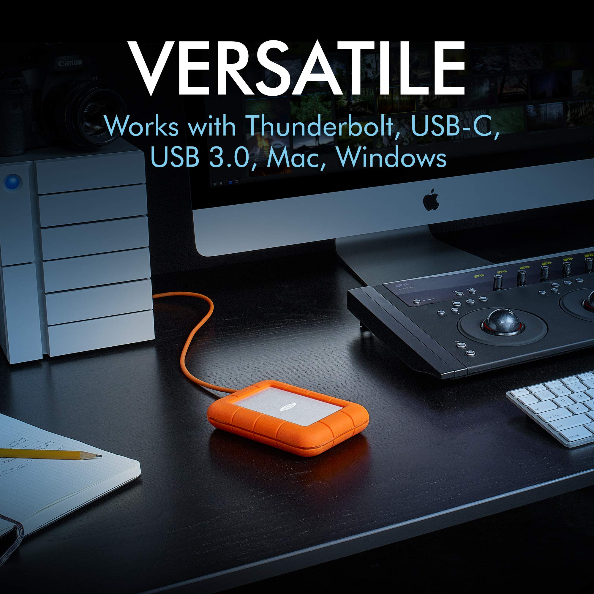 LaCie Rugged Mini 2TB HDD - Shockproof Portable Hard Drive for Mac/PC - Perfect for Travel & Outdoor Use