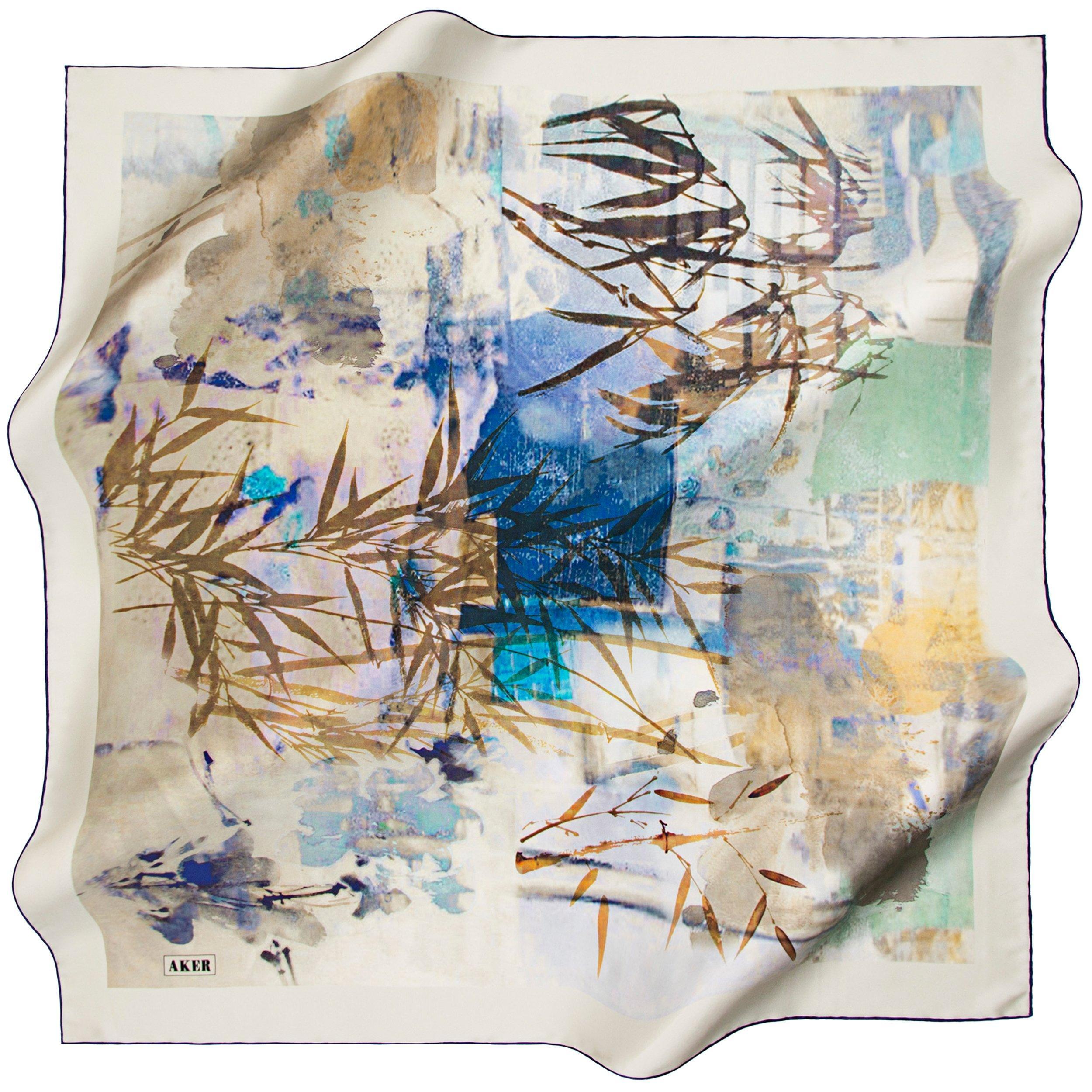 Aker Pettunia Women's Silk Scarf No. 22 - Elegant Fashion Accessory for Parties, Weddings & Office Wear