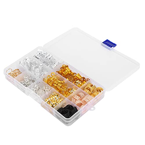 A K Homes - 200pcs Hair Braid Rings, Portable Hair Braiding Tools Kit for Salon & DIY, Durable Hair Accessories for Women & Girls - Perfect for Parties, Weddings & Daily Styling