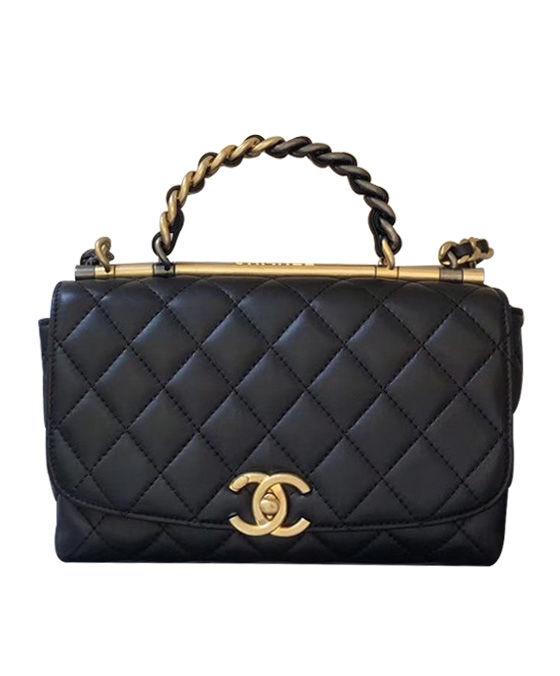 Chanel Small Flap Bag With Top Handle Black - Luxury Crossbody Shoulder Bag for Women | Perfect for Date Night, Parties & Special Occasions