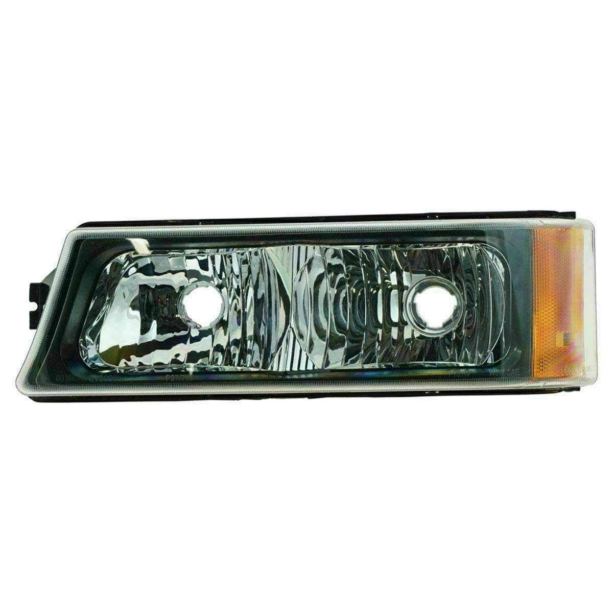 Direct Replacement Front Grille with Chrome Moldings, Signal & Head Lights + Support Brackets for Chevrolet Silverado 2500HD 3500 (2003-2006) - Perfect for Off-Roading & Truck Restoration Projects