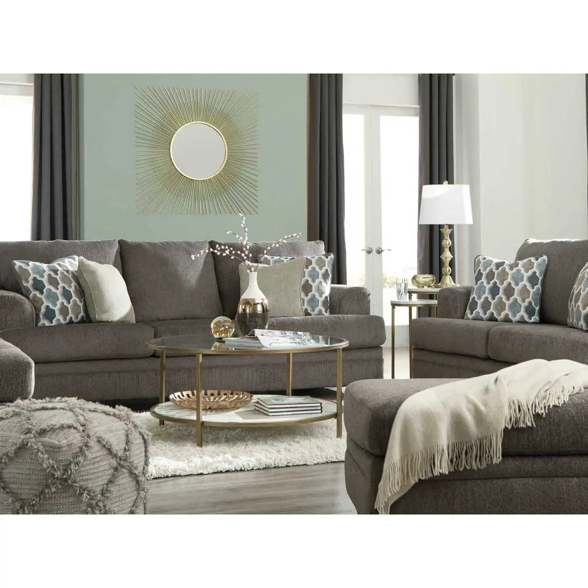 Dorsten Slate Gray Sofa - Modern Comfortable Couch for Living Room, Lounge & Home Decor