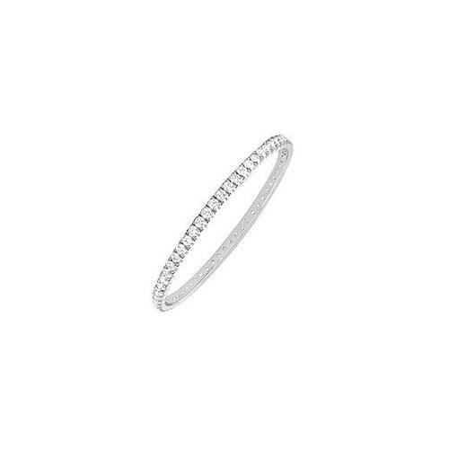 14K White Gold Diamond Eternity Bangle Bracelet - 3.00 Carat Round Cut Diamonds for Women, Perfect for Anniversary Gifts & Special Occasions