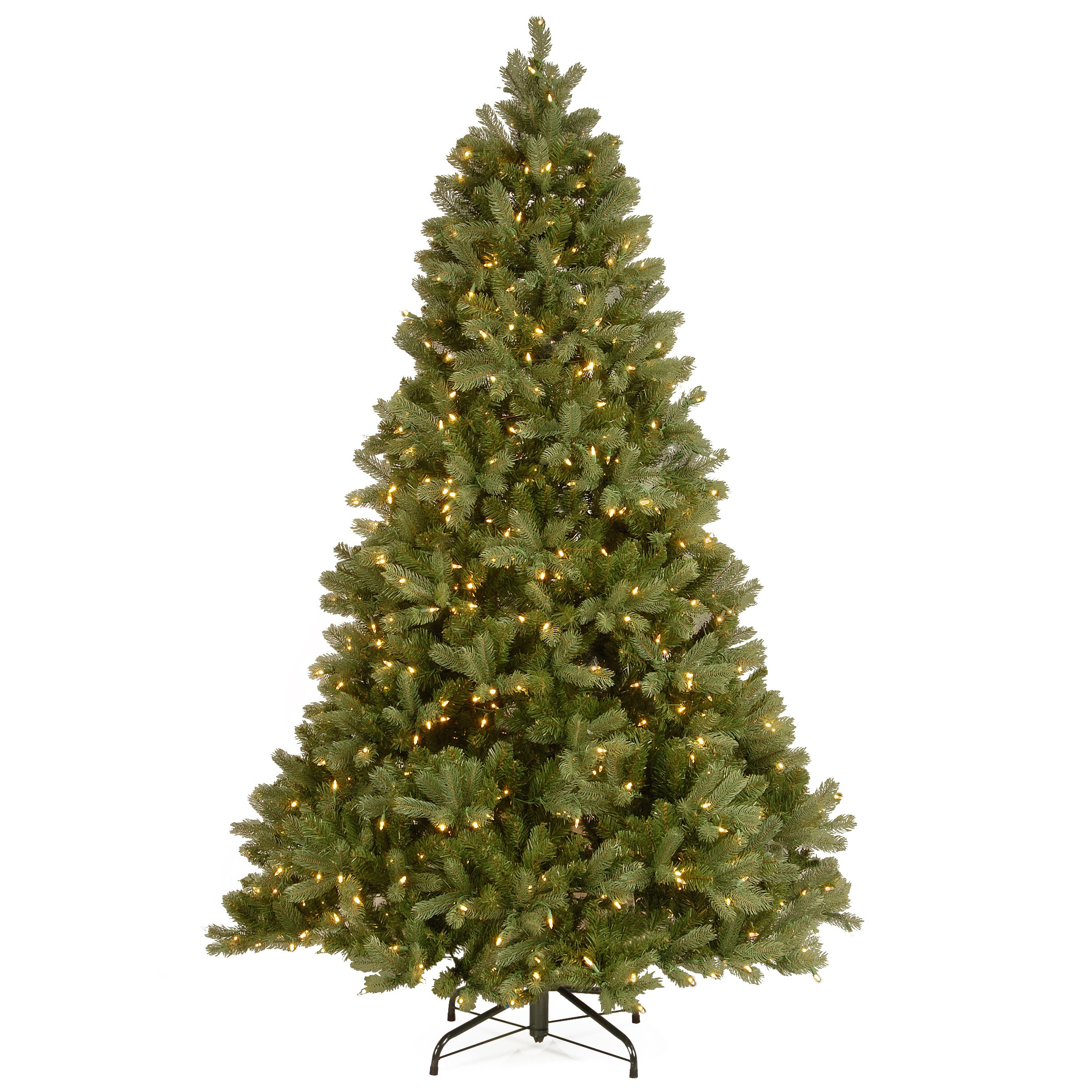 7.5 ft. Downswept Douglas Fir Christmas Tree with Pre-Lit Clear LED Lights - Perfect for Living Room, Office, and Holiday Decorations