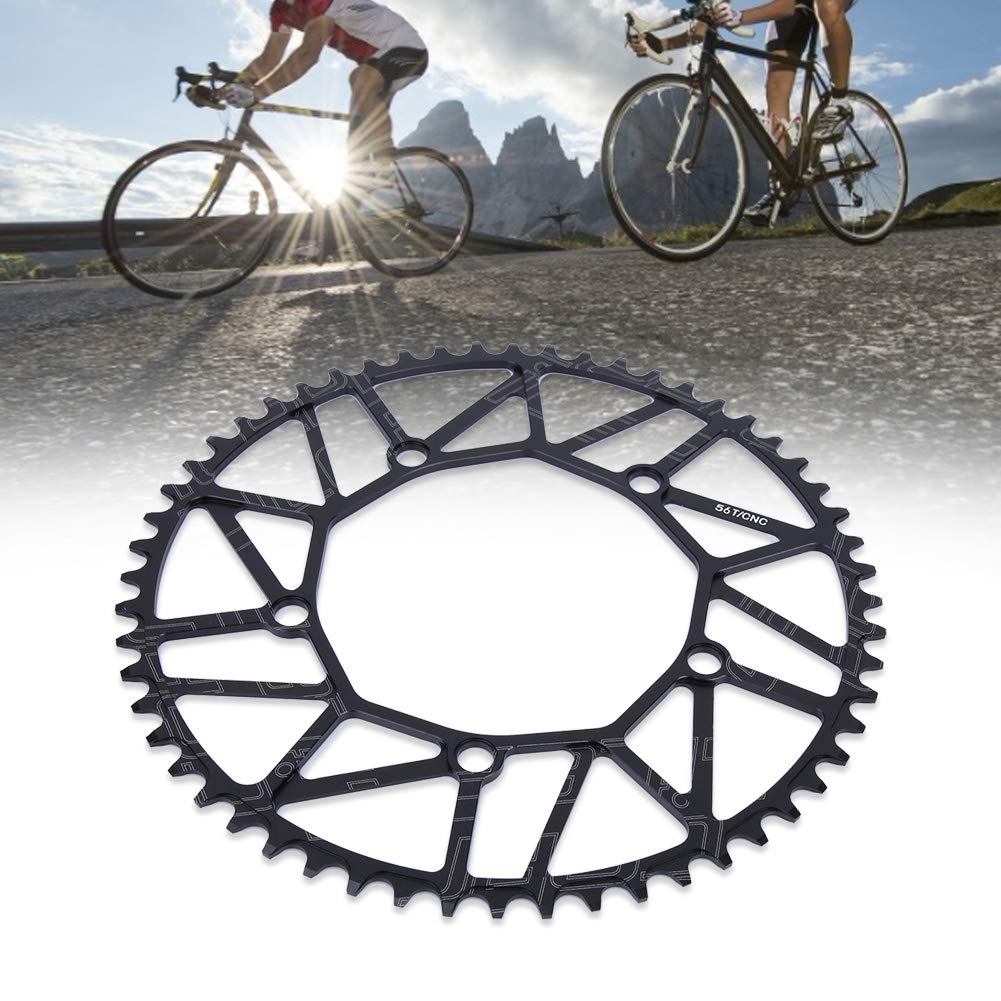 VGEBY1 Bike Chain Wheel - 50/52/54/56/58T 130BCD Single Speed Chainring for Road & Mountain Bikes - Durable Replacement for Cycling & Commuting