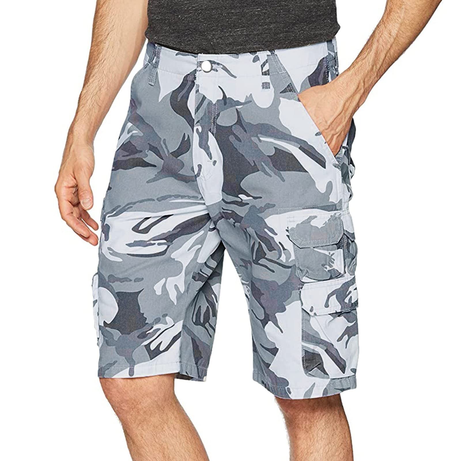 Alalaso Men's Summer Cargo Shorts - Breathable Workout Shorts with Drawstring for Jogging, Sports & Outdoor Activities - Perfect for Gym, Running & Casual Wear