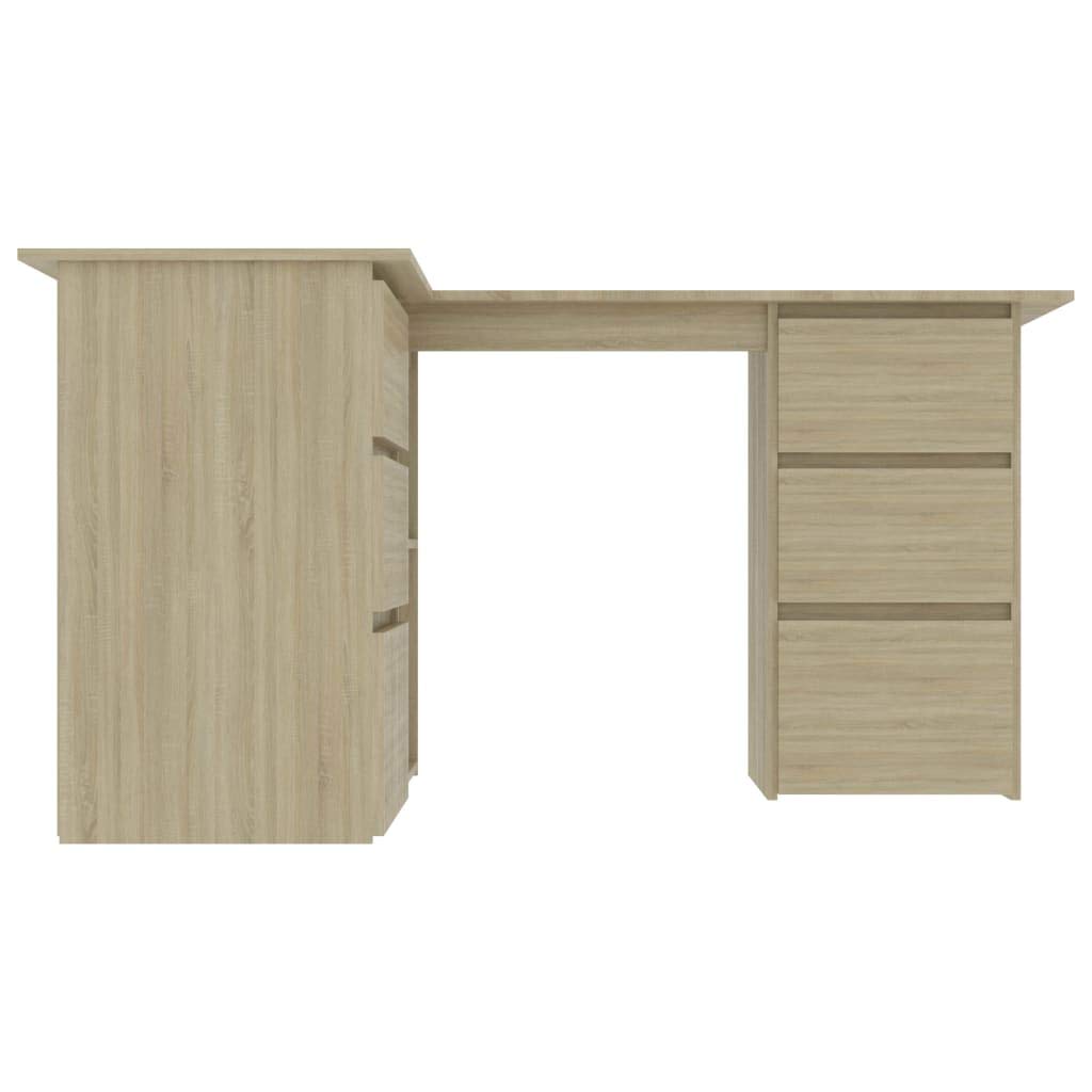 Rotatable Corner Desk with Storage Shelves - 57.1