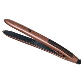 Bio Ionic Limited Edition Bright Copper 10x Styling Iron - 1 Inch Sonic Vibrating Plates for Smooth, Shiny Hair - Copper Rose Finish | Perfect for Salon-Quality Styling at Home, Travel & Professional Use