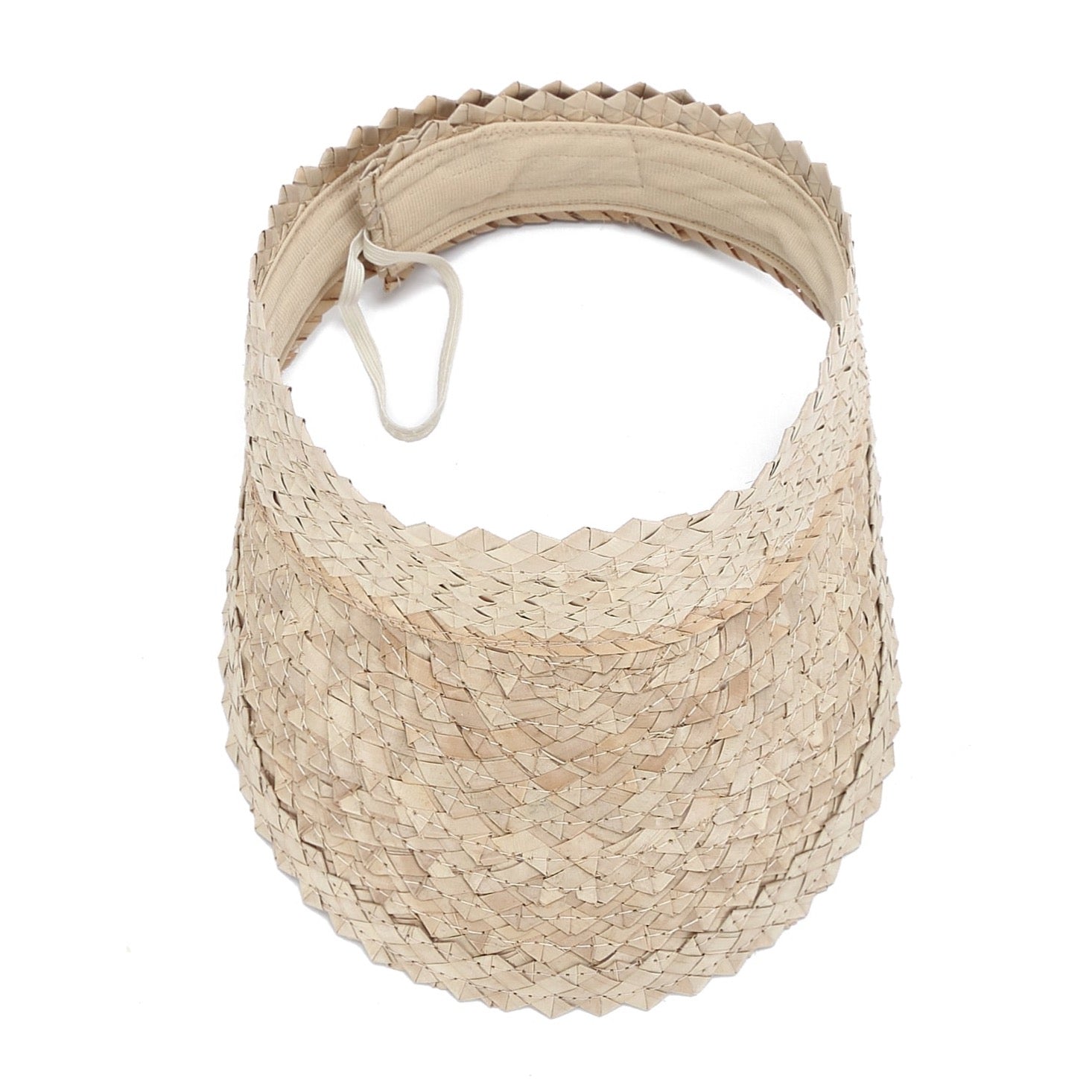 Seagrass Hat Visor with Velcro Closure - Adjustable Sun Protection for Outdoor Activities, Beach, and Gardening