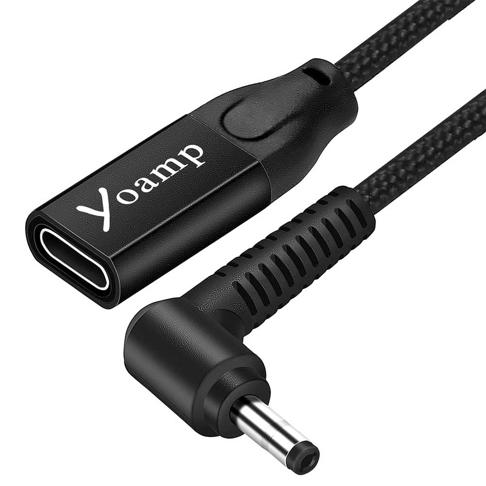 Premium Nylon Braided USB-C Charging Cable for Lenovo Laptop - 19V 3.42A 65W 4.0×1.7mm Tip - Compatible with Lenovo IdeaPad 330/330s/530s/S530 - Durable Fast Charging Power Cord for Home, Office & Travel Use