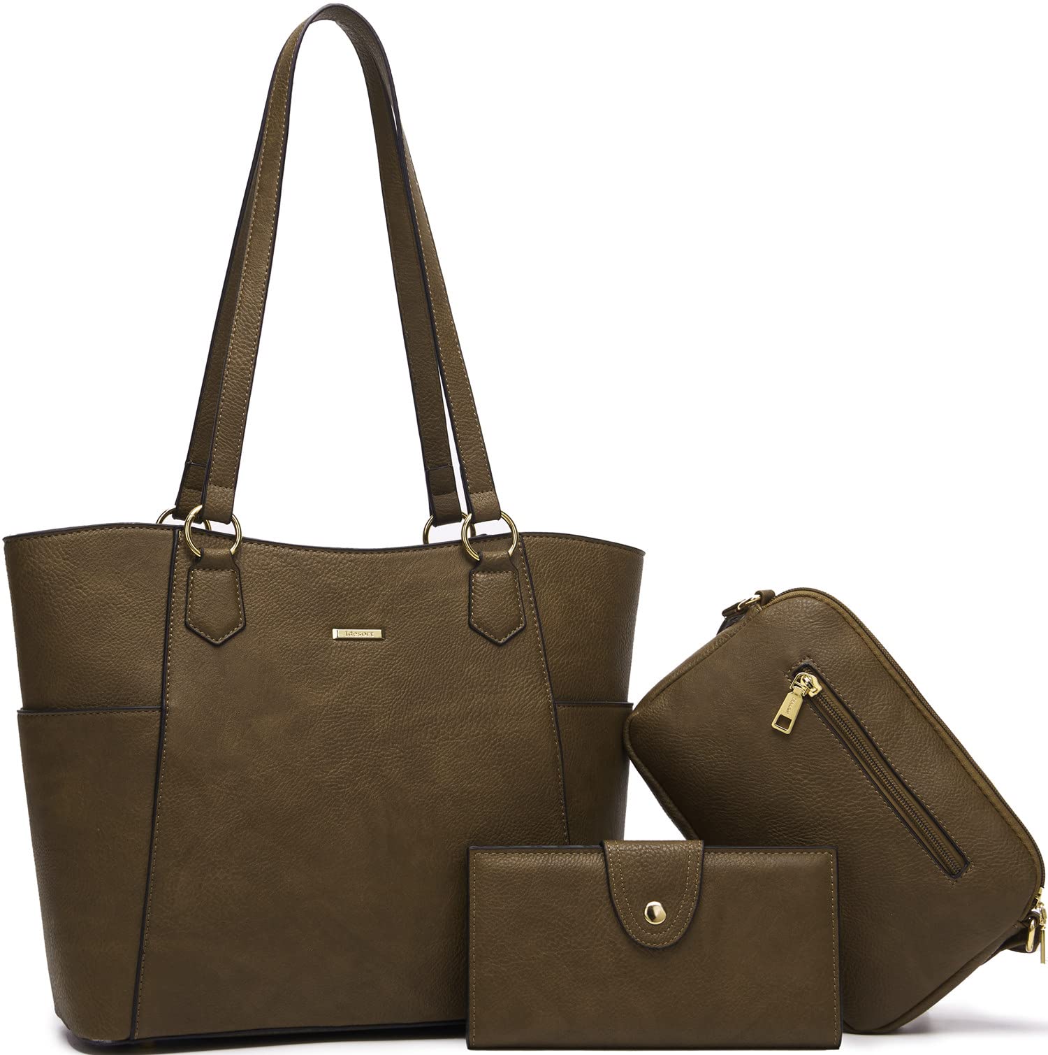Women's Tote & Crossbody Bag Set - Large Shoulder Purse for Work & Travel