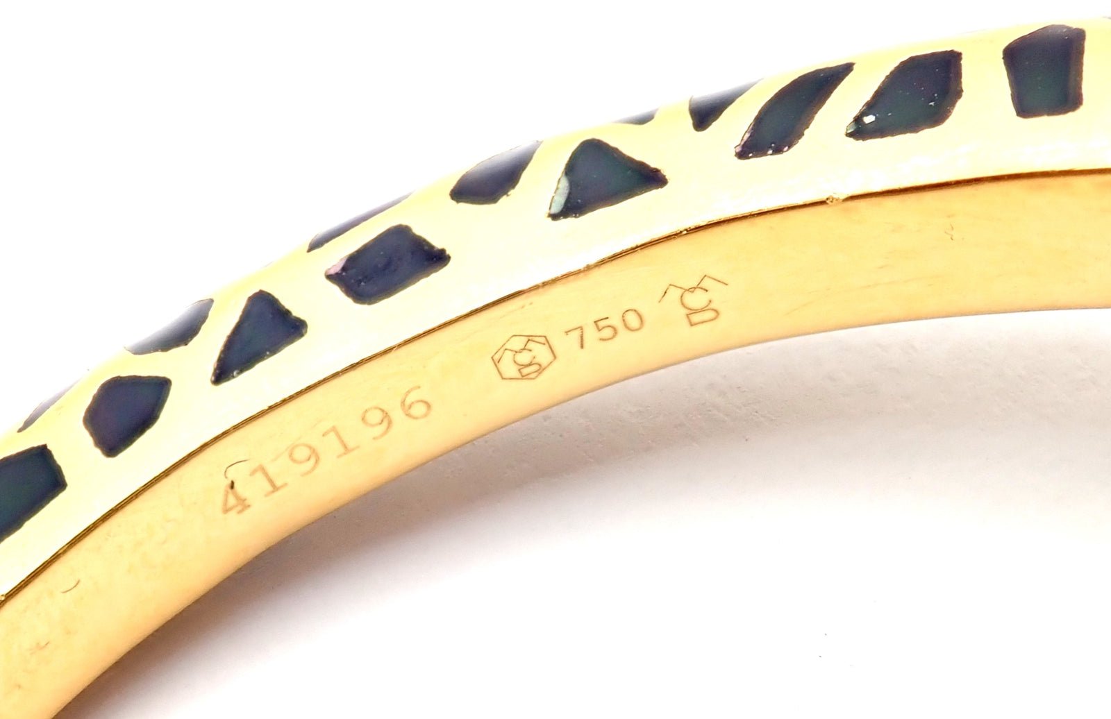 18k Yellow Gold Diamond Enamel Giraffe Bangle Bracelet by Carrera Y Carrera - Elegant Animal Jewelry for Women, Perfect Gift for Birthday, Anniversary & Special Occasions