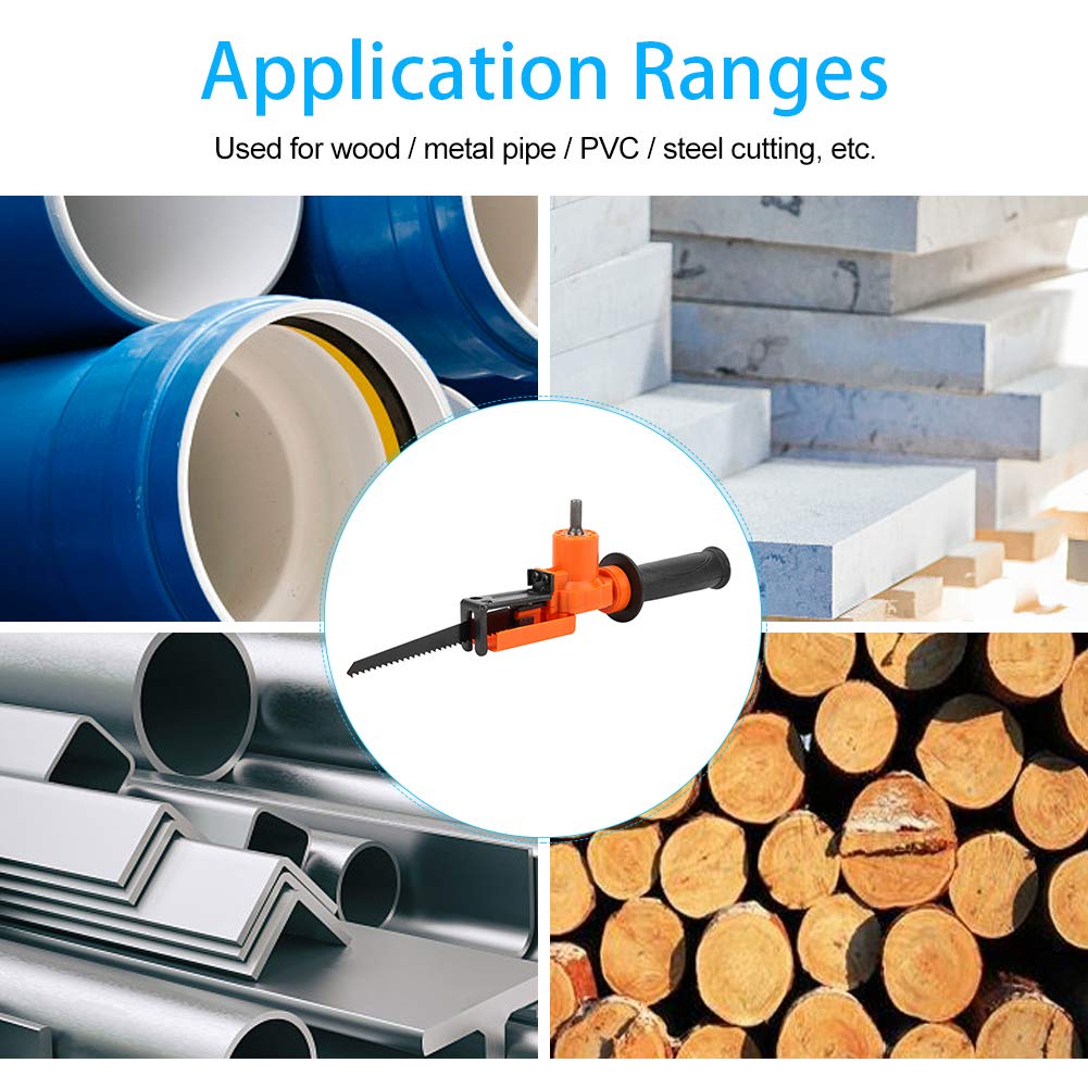 Hilitand Electric Drill Reciprocating Saw Adapter - High Speed 800-1500 RPM Woodworking Tool for DIY Projects, Home Renovation & Carpentry Work