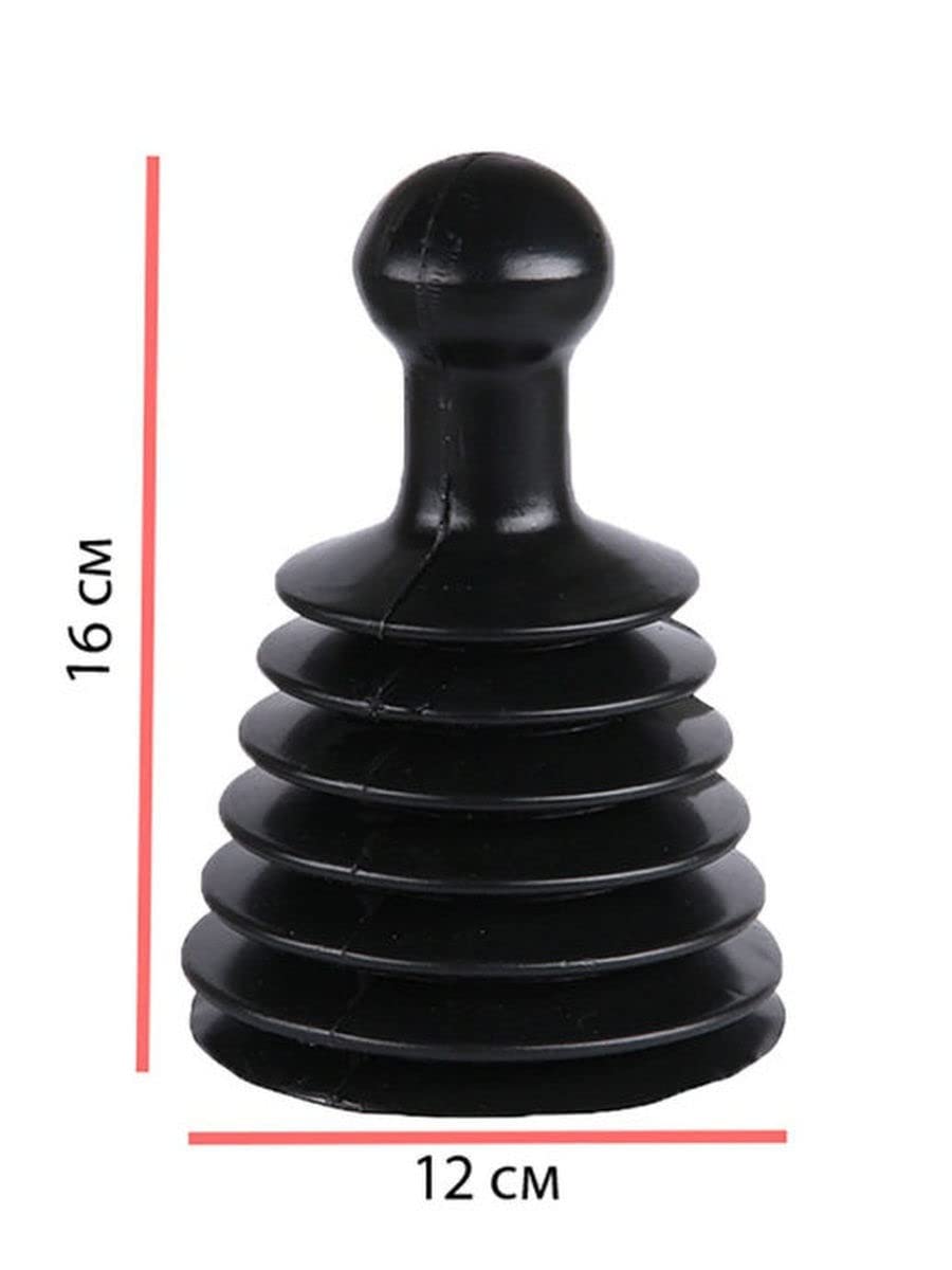 Mighty Tiny Plunger - Powerful Mini Sink & Drain Plunger for Bathroom, Kitchen, RV - Fast & Easy Unclogging Tool - Black (Perfect for Showers, Bathtubs, Small Sinks & Travel Use)