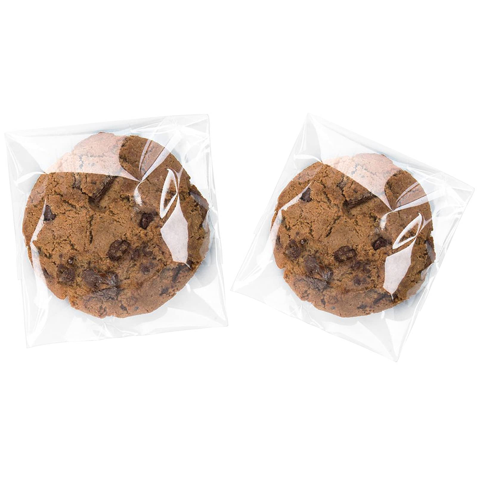 Self Sealing Cellophane Bags 4x6 Inch - 100 Pack Clear Resealable Cookie Bags with Self Adhesive | Perfect for Bakery Treats, Party Favors & Gift Packaging
