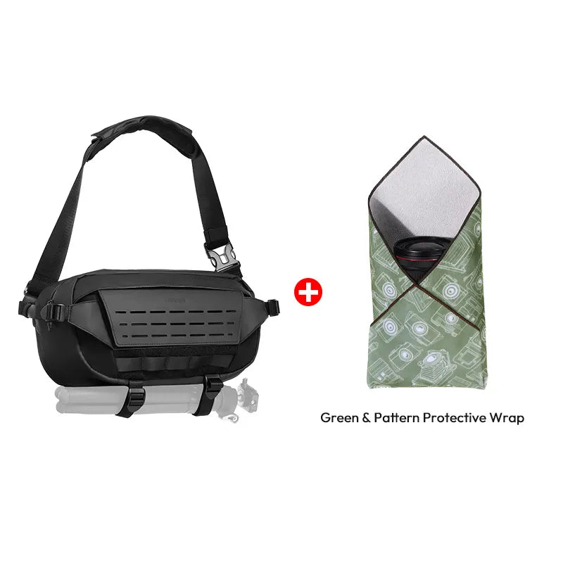 Ulanzi 9L Camera Sling Bag with Tripod Holder B122 - Waterproof DSLR Shoulder Bag for Photographers | Perfect for Travel, Hiking & Outdoor Photography