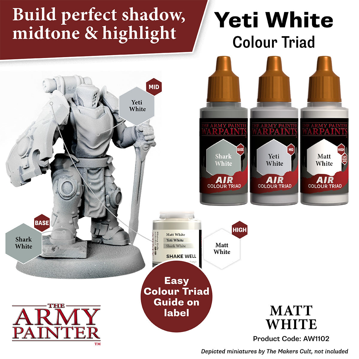 Warpaints Air: Premium Matt White Acrylic Paint for Miniatures & Models - Perfect for Warhammer, D&D, and Tabletop Gaming
