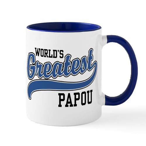 White/Navy Inside - World'S Greatest Papou