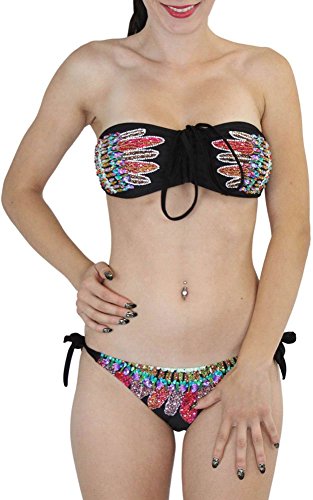 Black (Halter Hand Made Beaded)
