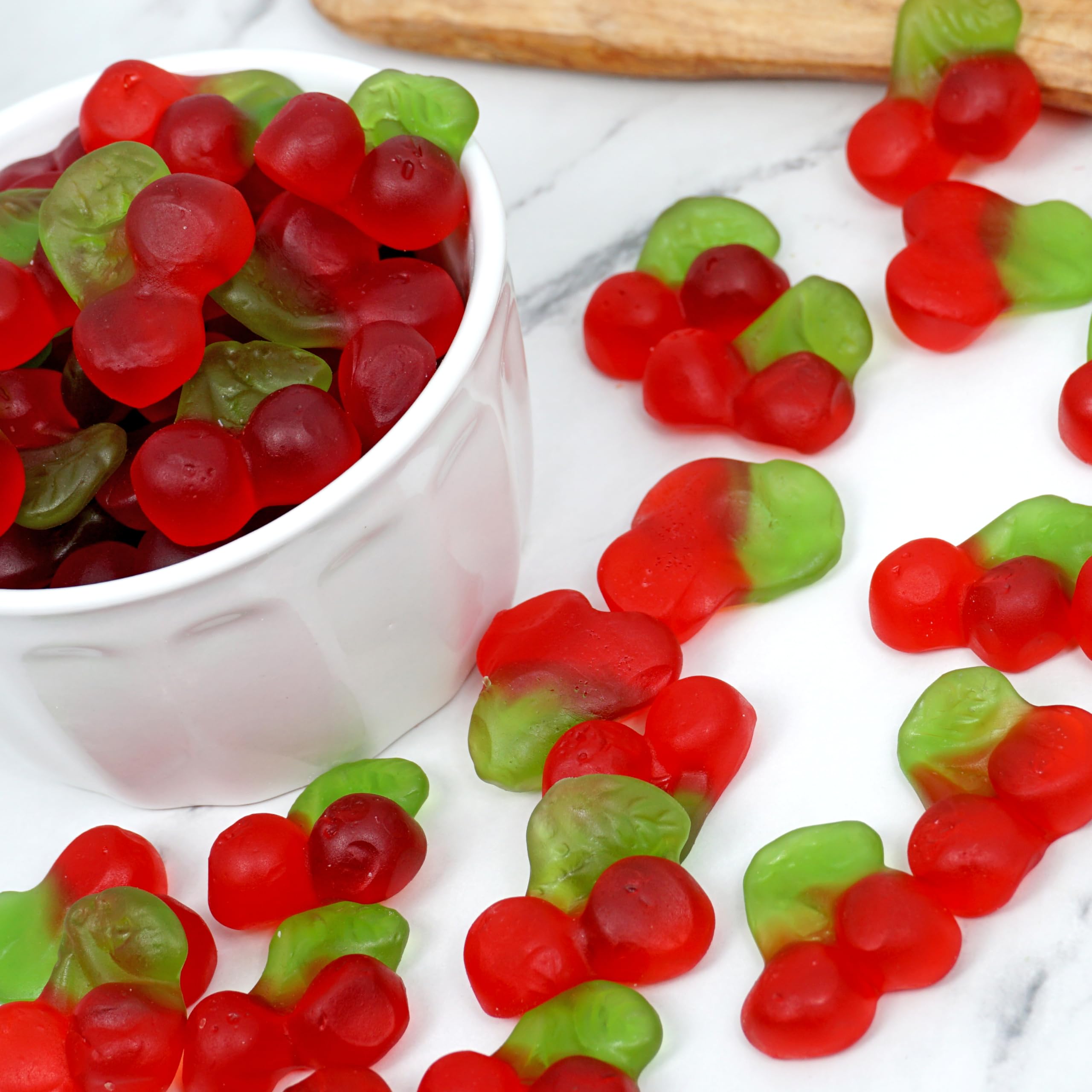 Hampton Candy Company 1lb Bulk Gummy Cherries - Cherry Flavored Soft Candy for Parties, Snacks & Gift Baskets
