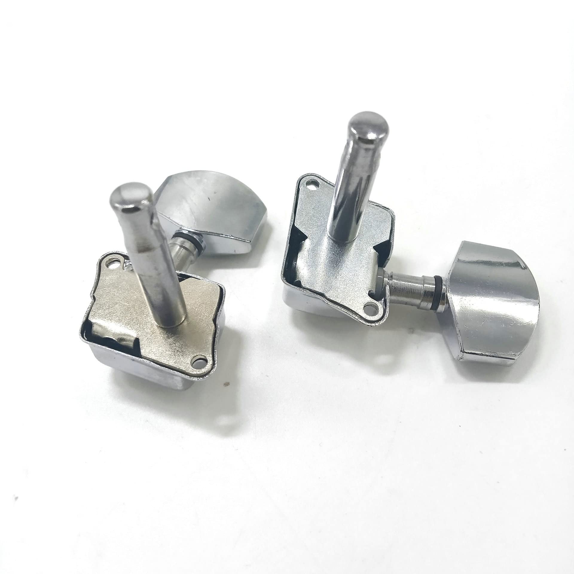 Premium Guitar Tuning Pegs - 3 Left & 3 Right Silver Machine Heads for Classic Guitars | High-Quality Tuning Keys & String Pegs | Perfect for Acoustic Guitar Maintenance & Replacement Parts