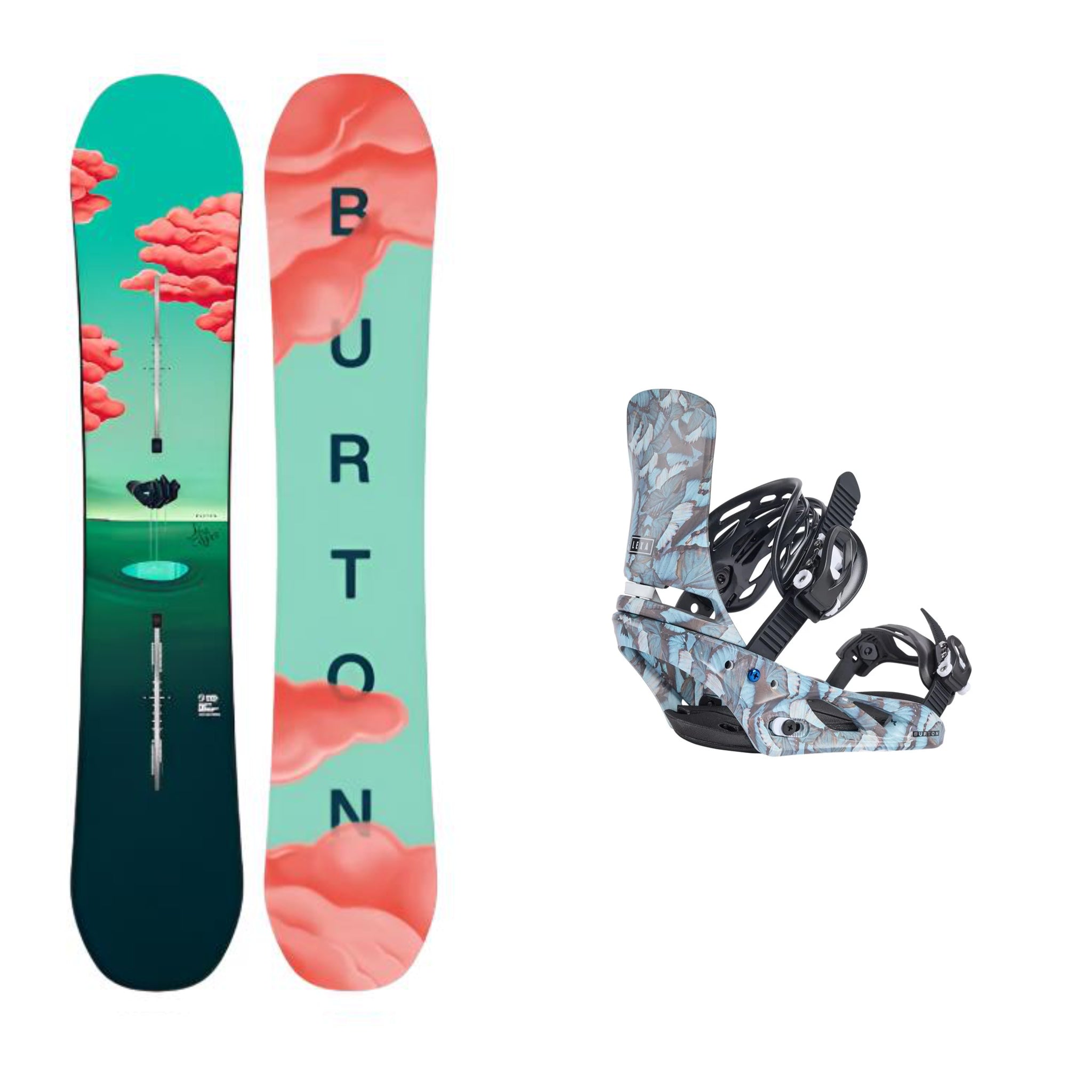 Burton Yeasayer Flying V Snowboard with Lexa Bindings 2025 - All-Mountain Snowboard for Women | Perfect for Freestyle & Powder Riding | Ideal for Park, Backcountry & Resort Use