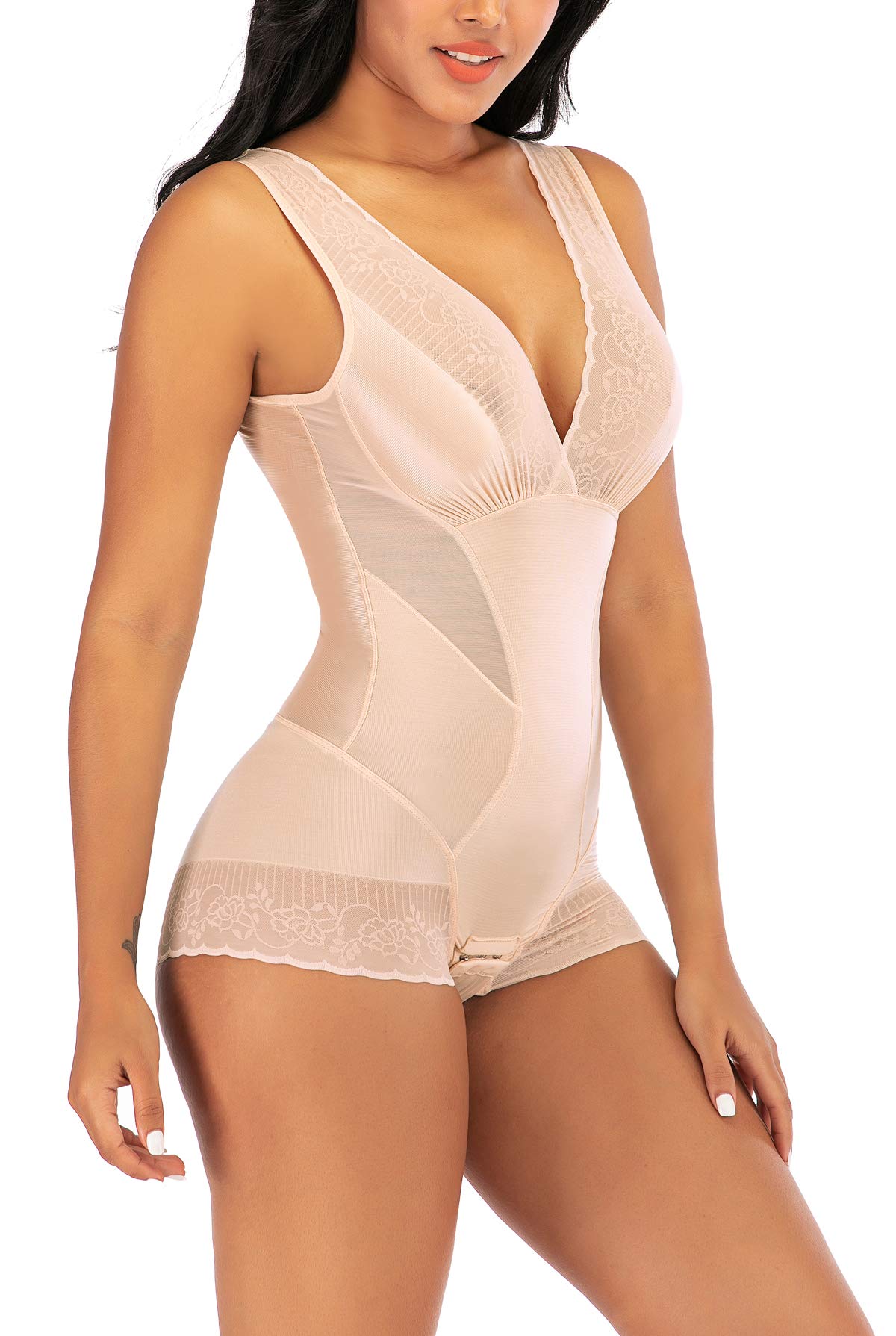 MYSEXY Women's Tummy Control Shapewear Bodysuit - Seamless Corset Lingerie for Plus Size, Slimming Underwear for Everyday Wear & Special Occasions