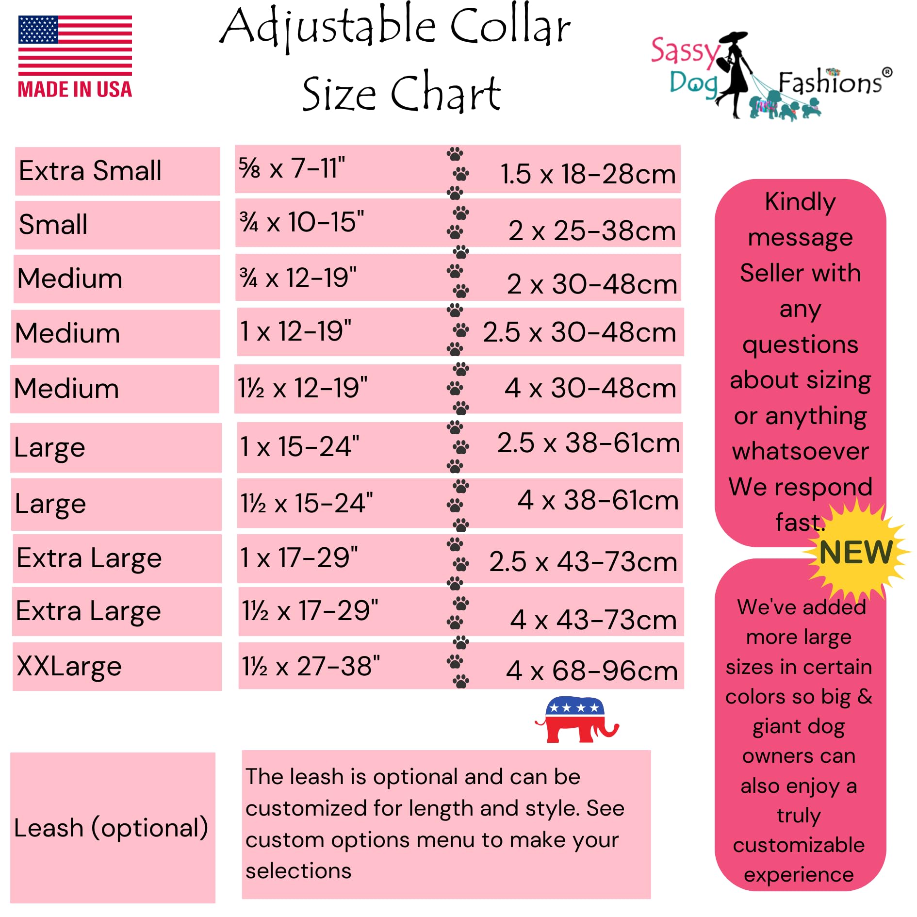 Trump 2024 Dog Collar and Leash Set - Handmade Adjustable Pet Accessories with 30 Custom Embroidery Options (S/M/L/XL) - Perfect for Christmas Gifts & Political Pet Lovers - Ideal for Walks, Campaign Events & Patriotic Pet Photos (Small 3/4