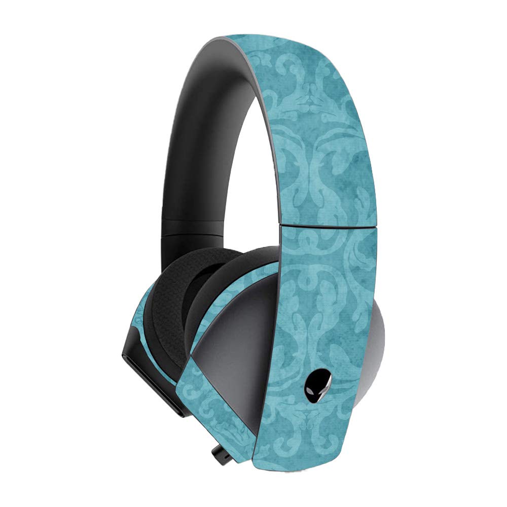 MightySkins Vinyl Decal Wrap Cover for Alienware 7.1 Gaming Headset - Baby Blue Jacquard Design | Protective & Durable Skin | Easy to Apply & Remove | Made in USA | Perfect for Gaming, Streaming & Customizing Your Headset