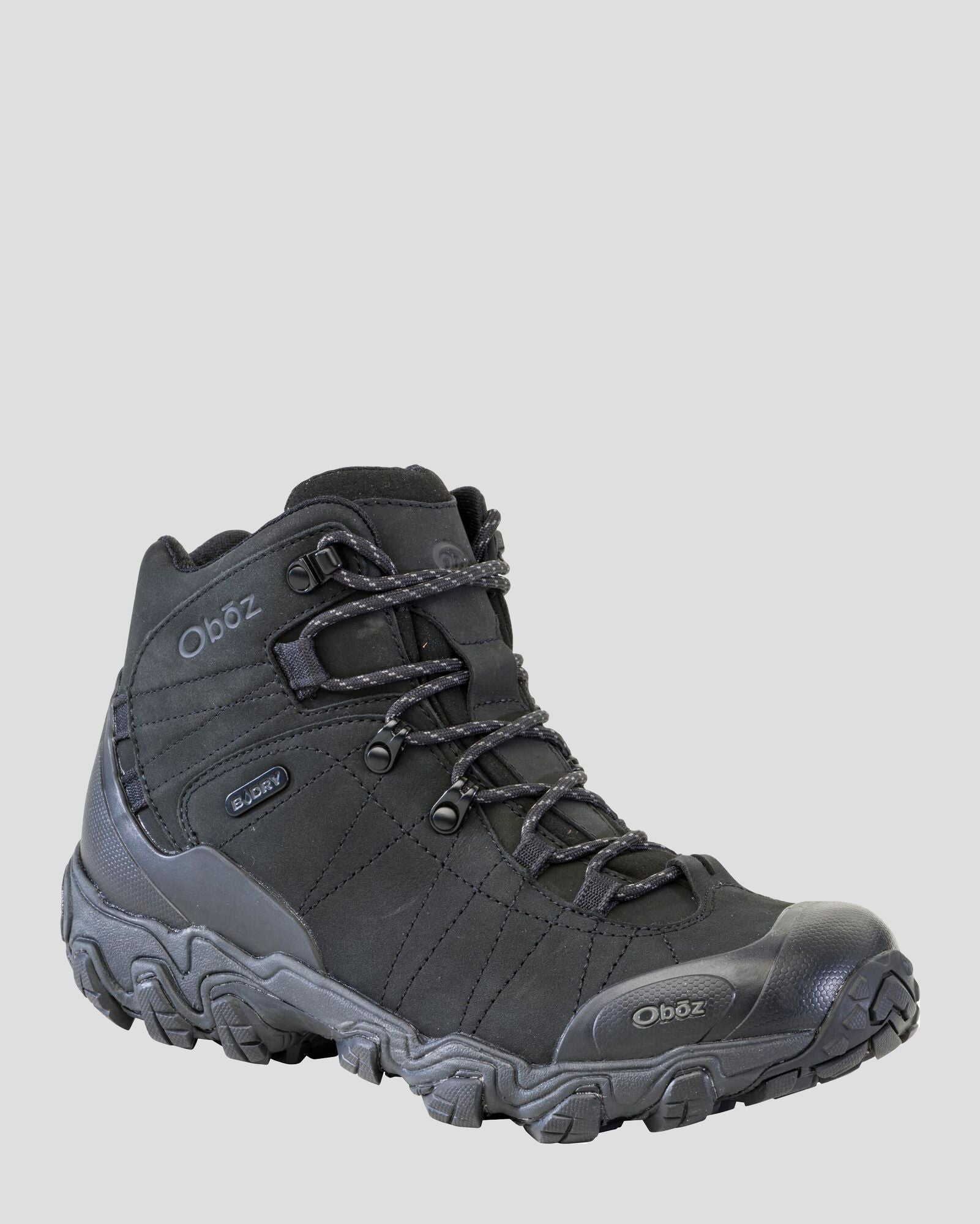 Oboz Bridger Mid Waterproof Hiking Boots for Men - Wide Width, Black Sea - Durable Outdoor Footwear for Hiking, Backpacking & Trail Adventures