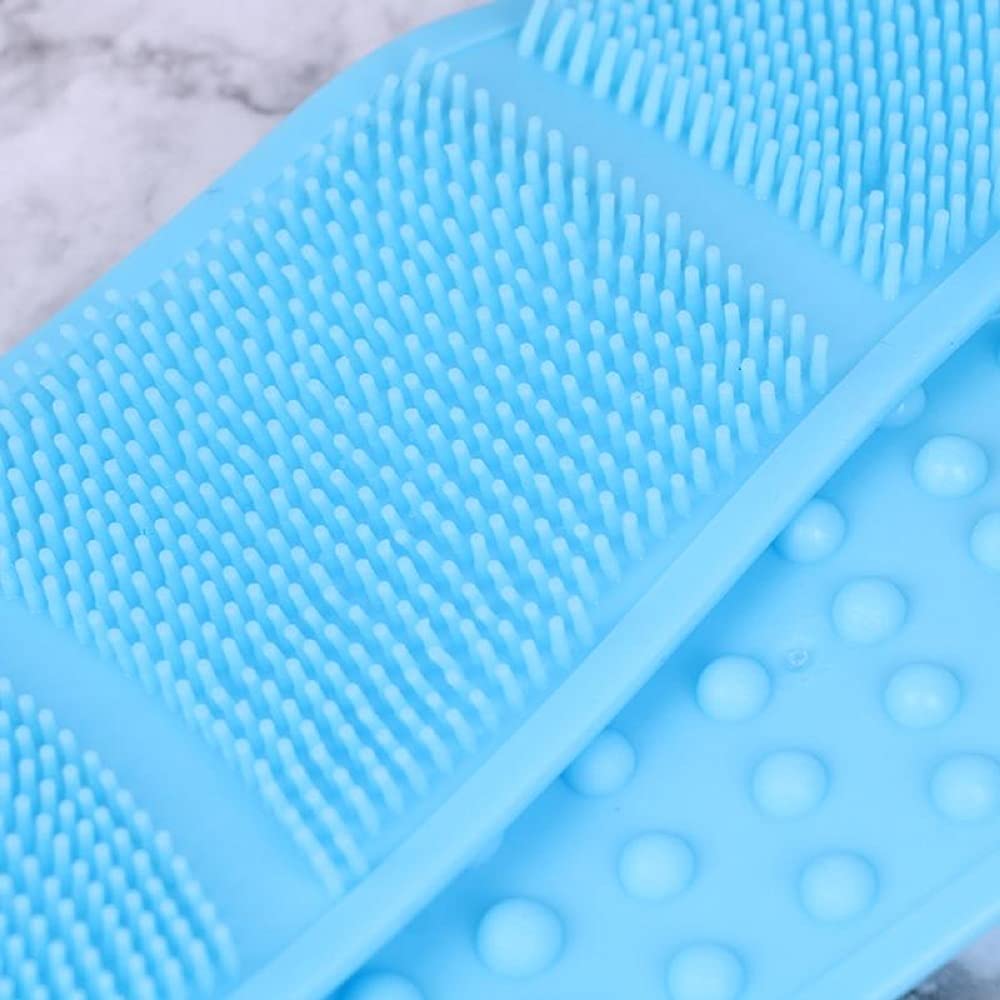 Twiclo Silicone Shower Brush for Exfoliating & Cleansing - Soft Bristle Bath Body Scrubber Brush (1 Pack, Multi-Color) - Perfect for Spa, Back Scrubbing & Dead Skin Removal