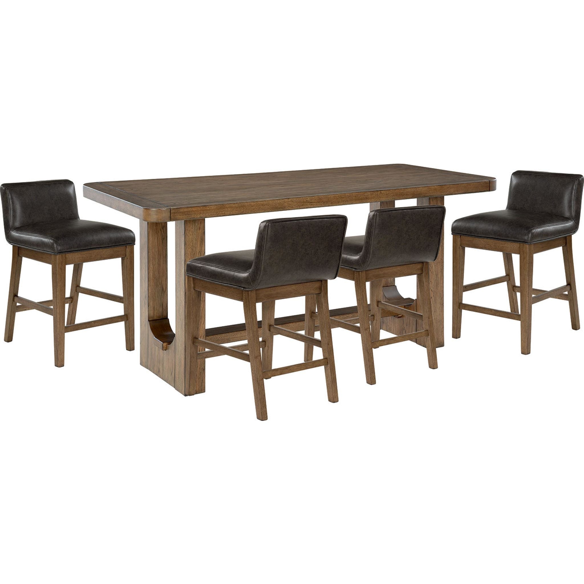 Cabalynn 5-Piece Counter Height Dining Set - Modern Kitchen Bar Table & Stools for Small Spaces - Perfect for Breakfast Nook, Apartment, or Kitchen Island Use