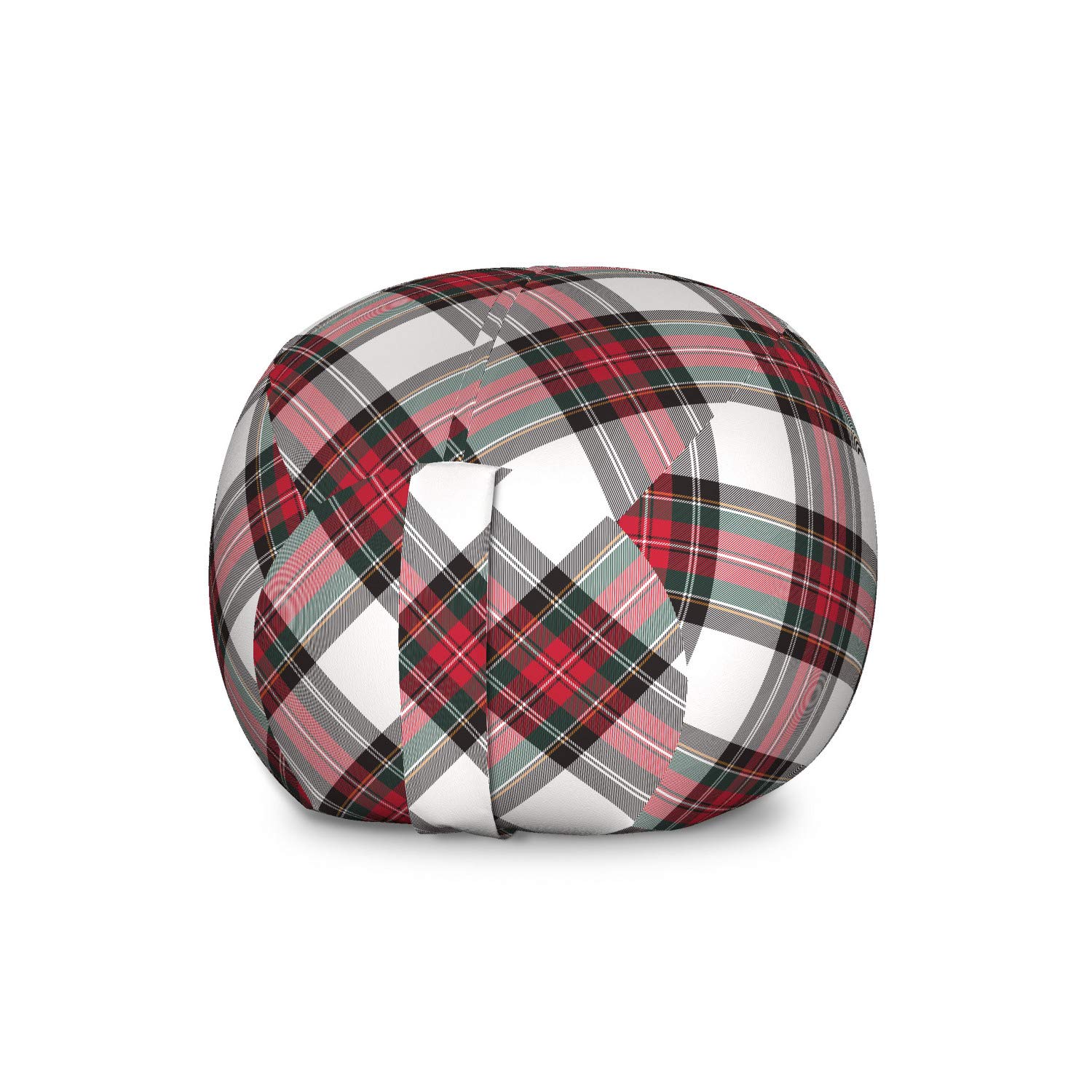 Ambesonne Large Washable Toy Storage Bag Chair - Traditional Scottish Tartan Plaid with Diagonal Lines & Rhombus Design, Multicolor Stuffed Animal Organizer for Kids' Room, Nursery, or Playroom Storage Solution