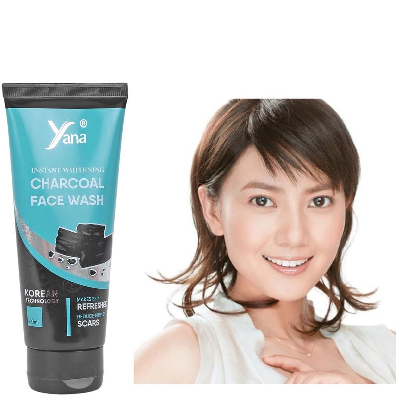 Best Instant Whitening Charcoal Face Wash for Men - Deep Cleansing & Oil Control - Perfect for Daily Skincare & Acne Prevention