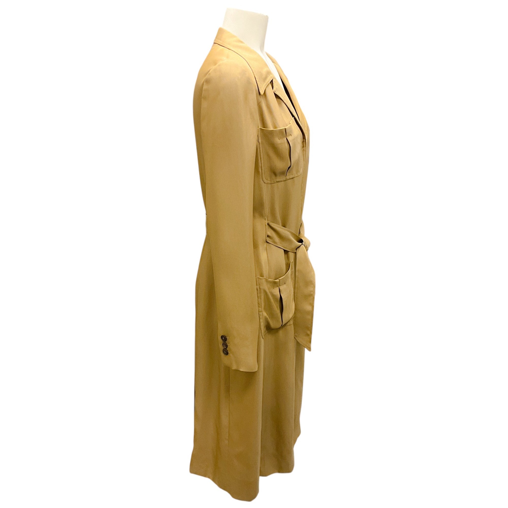 Prada Tan Belted Lightweight Trench Coat for Women | Water-Resistant Fall Jacket | Office Wear & Casual Outfits