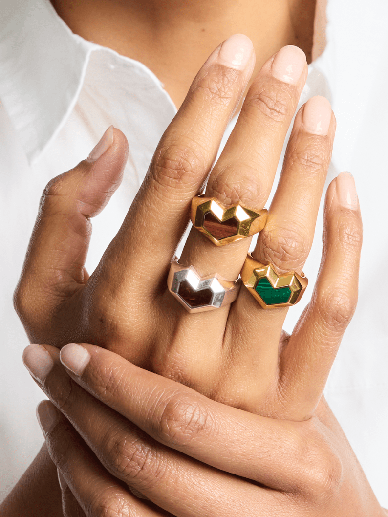 18K Gold Plated Red Tiger Eye Ring for Women - Elegant Statement Jewelry for Everyday Wear, Gift Giving & Special Occasions