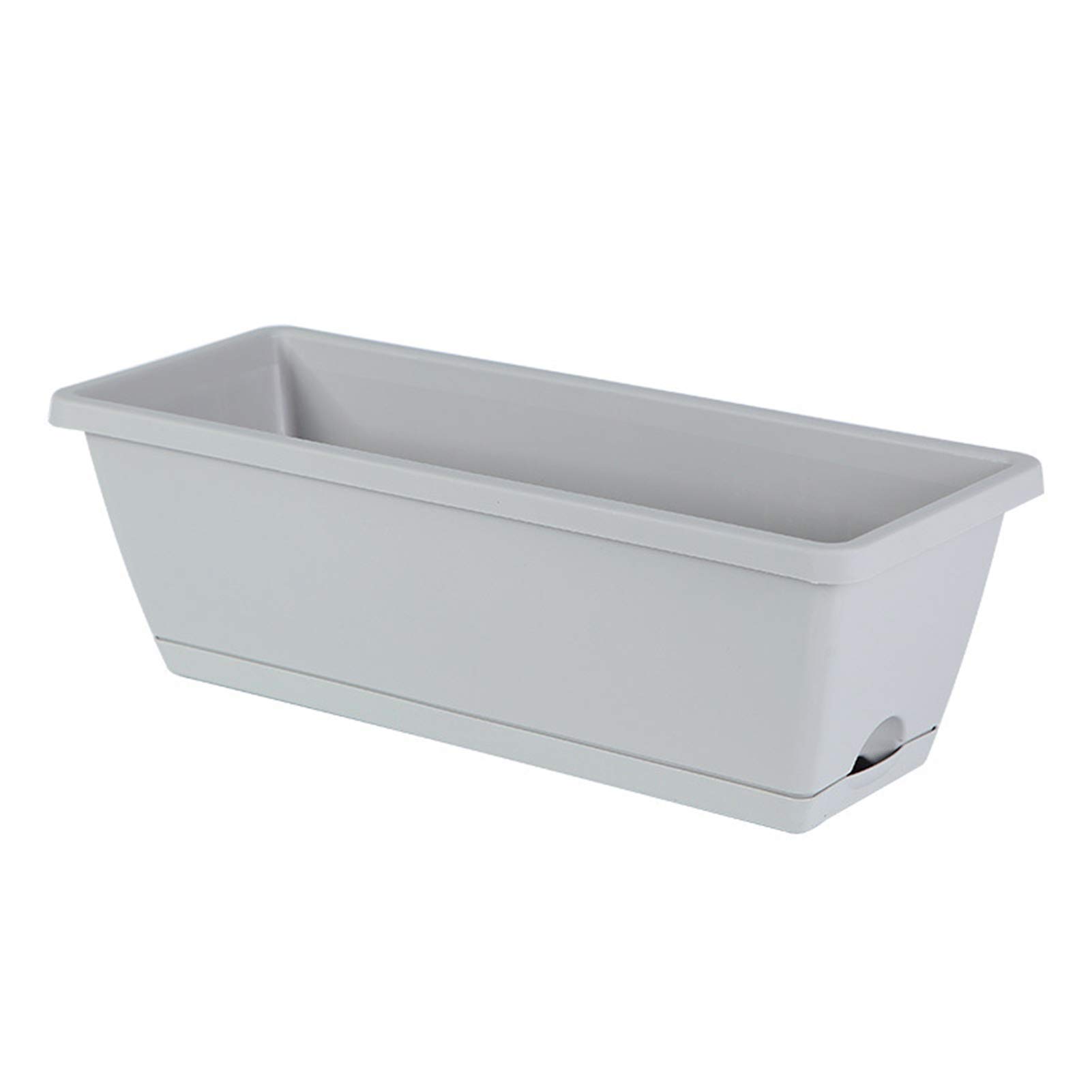 LEFUYAN Large Rectangular Plastic Flower Pots for Indoor Outdoor Plants, Vegetables, and Flowers - Durable Balcony Garden Planters with Grooves for Drainage - Perfect for Home Decor, Patio, and Gardening Enthusiasts