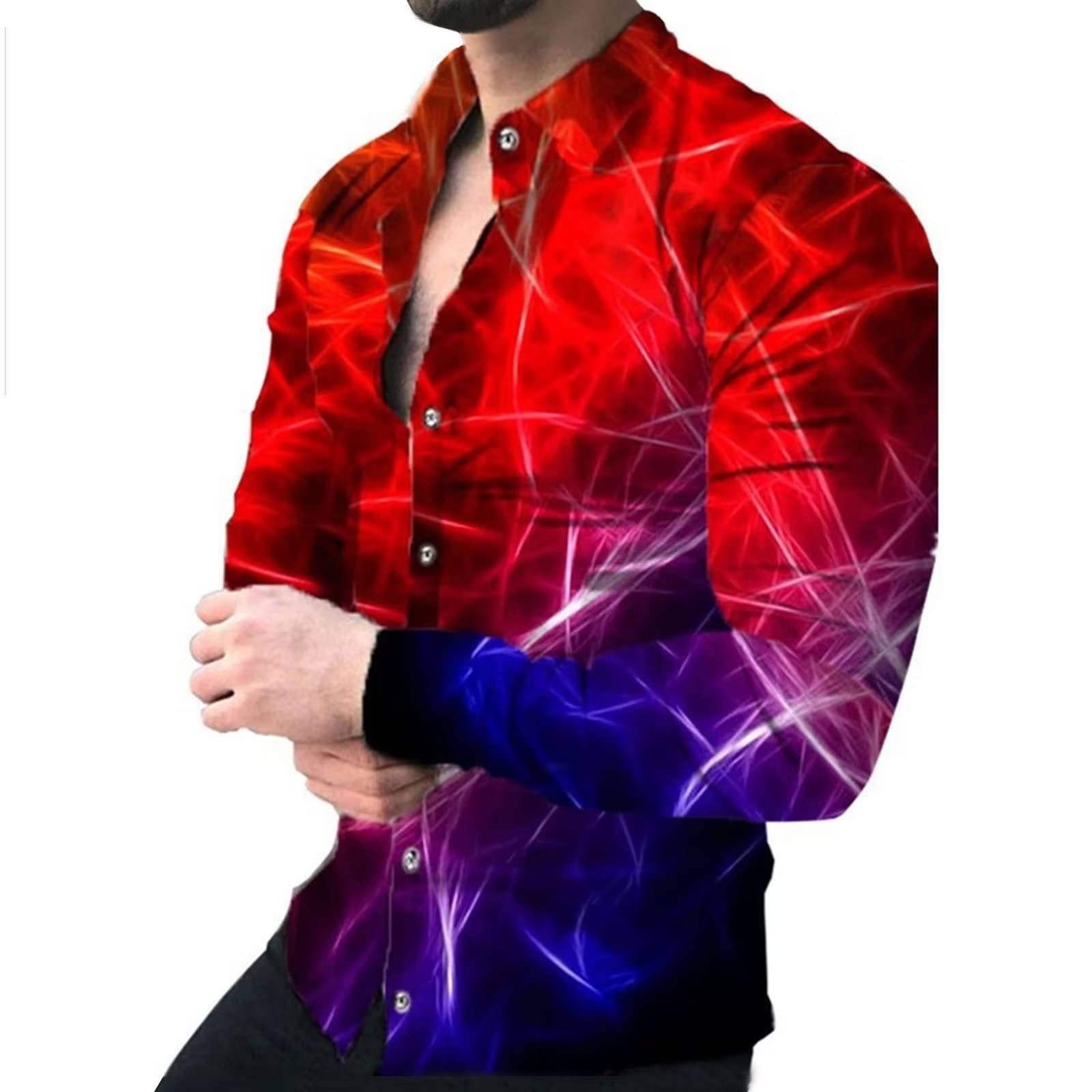 Men's Stylish Pattern Printed Dress Shirts | Long Sleeve Button Down Shirts for Work & Formal Occasions | Office Wear & Business Attire