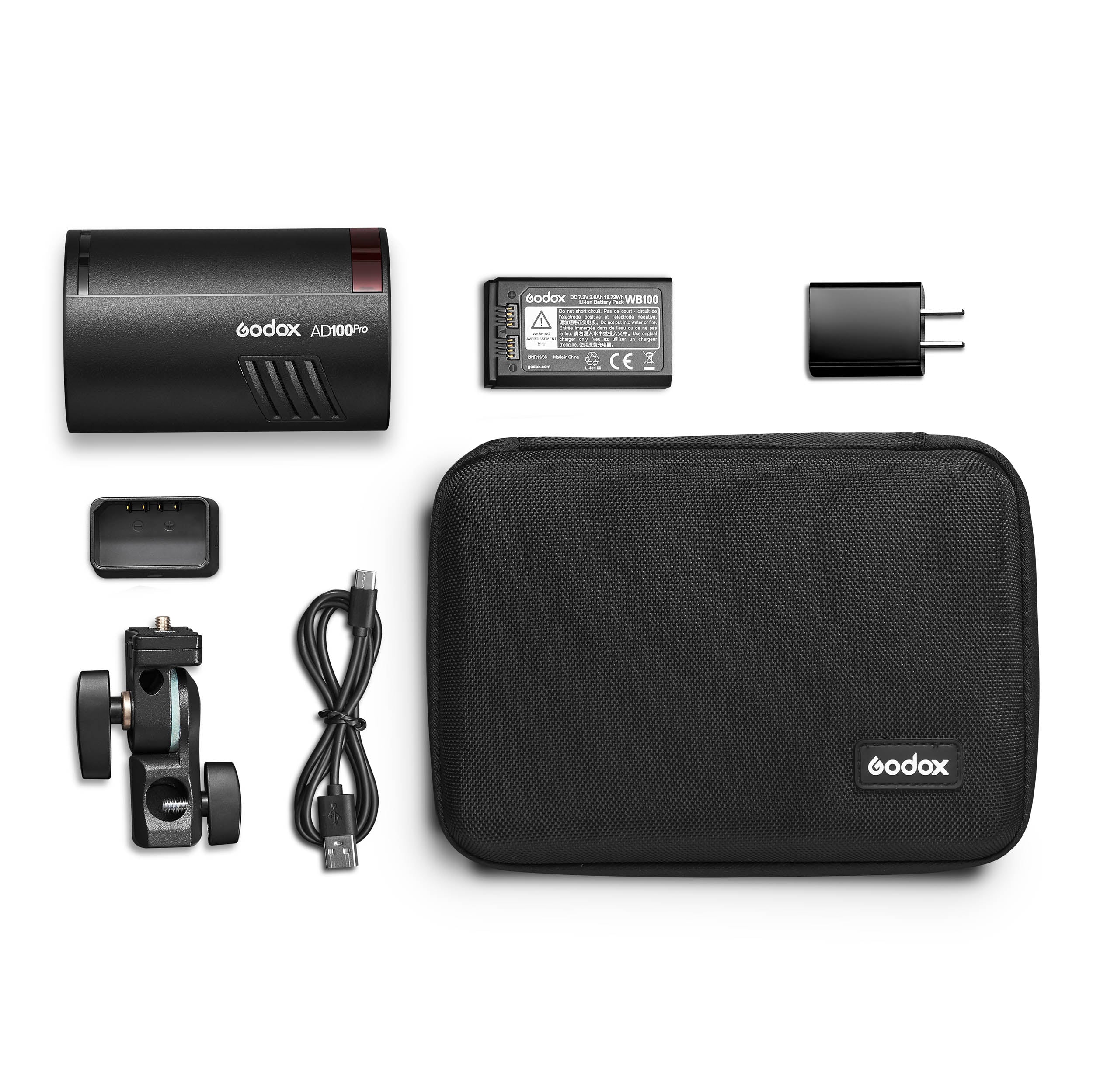 AD100PRO 100Ws Portable Battery-Powered Flash for Bowen S Mount - Perfect for Outdoor Photography, Studio Lighting & On-The-Go Shoots