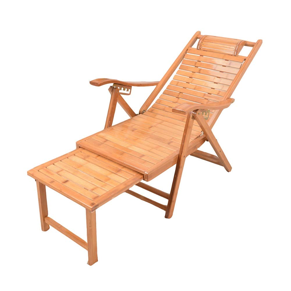 Premium Folding Wooden Garden Lounger - 5-Speed Adjustable Solid Teak Deck Chair for Patio, Poolside & Outdoor Relaxation | Weather-Resistant Sun Lounger for Backyard, Beach & Deck