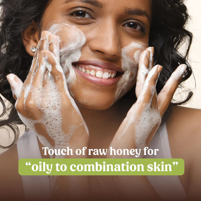 Natural Honey Fix Face Wash with 10% Raw Honey - Gentle Cleanser for Acne-Prone & Sensitive Skin - Daily Skincare Routine for Glowing Complexion