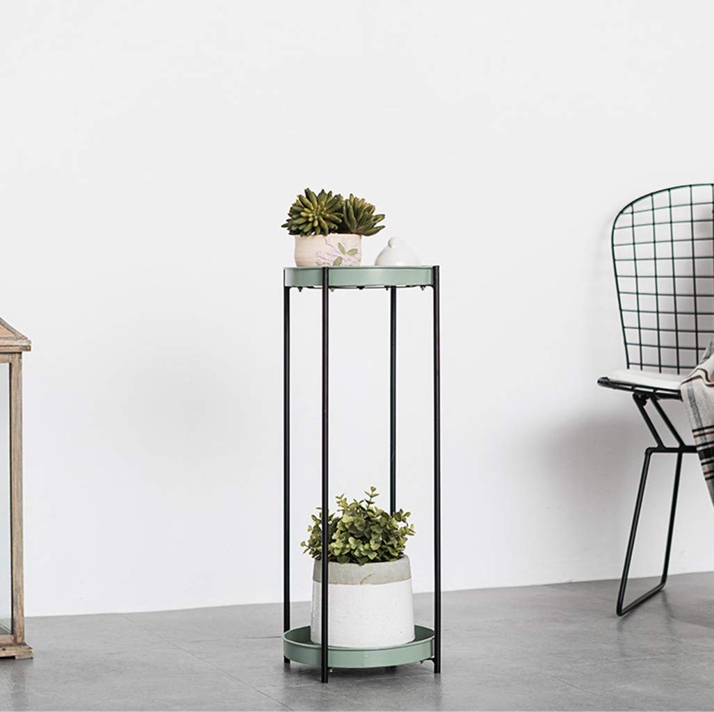 2-Tier Metal Plant Stand with Flower Pot Holder - Modern Potted Rack Storage Shelf for Indoor & Outdoor Use - Perfect for Balcony, Living Room, Garden Decor & Plant Display