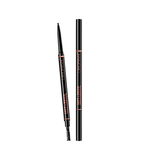 Waterproof Eyebrow Pencil - Professional Auto Rotating Dual-Ended Makeup Pencil with Stencils & Templates for Perfect Brows - Ideal for Daily Use, Travel & Professional Makeup